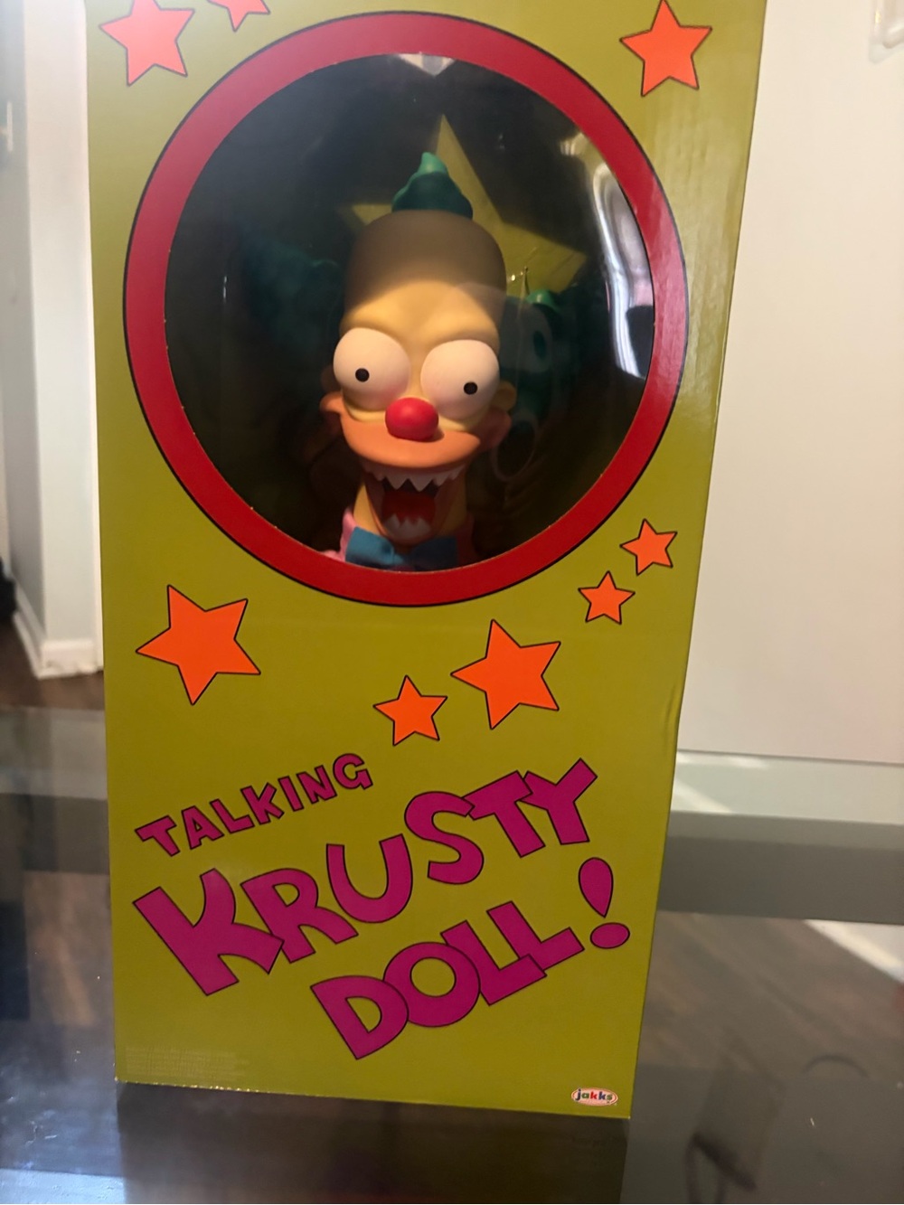 Talking Krusty Doll - Official Krusty the Clown Figure in Green & Yellow